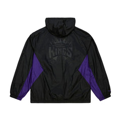 Sacramento Kings Playmaker Full-Zip Hooded Windbreaker Jacket Black | Mitchell & Ness discount