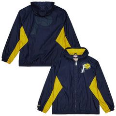 Indiana Pacers Playmaker Full-Zip Hooded Windbreaker Jacket Navy | Mitchell & Ness discount