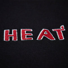 Miami Heat Unisex Playmaker Vintage Logo T-Shirt Black | Mitchell & Ness US