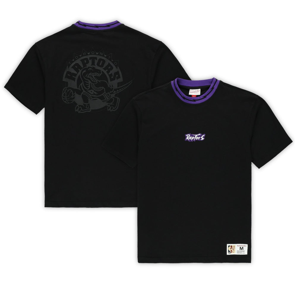 Toronto Raptors Unisex Playmaker Vintage Logo T-Shirt Black | Mitchell & Ness US