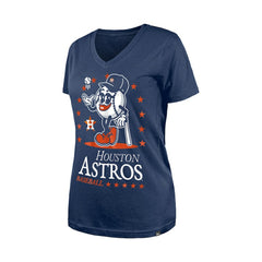 Houston Astros New Era Women's Little Miss 2 V-Neck T-Shirt - Navy - New Era Sale