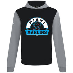 Miami Marlins Levelwear Throwback Ultimate Banner Arch Hoodie - Black - MLB Online