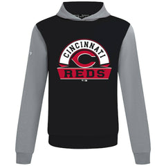 Cincinnati Reds Levelwear Throwback Ultimate Banner Arch Hoodie - Black - MLB Online