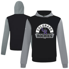 Colorado Rockies Levelwear Throwback Ultimate Banner Arch Hoodie - Black - MLB Discount
