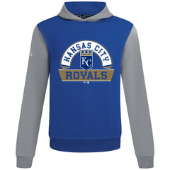 Kansas City Royals Levelwear Throwback Ultimate Banner Arch Hoodie - Royal - MLB Discount