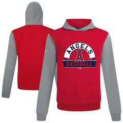 Los Angeles Angels Levelwear Throwback Ultimate Banner Arch Hoodie - Red - MLB on Sale