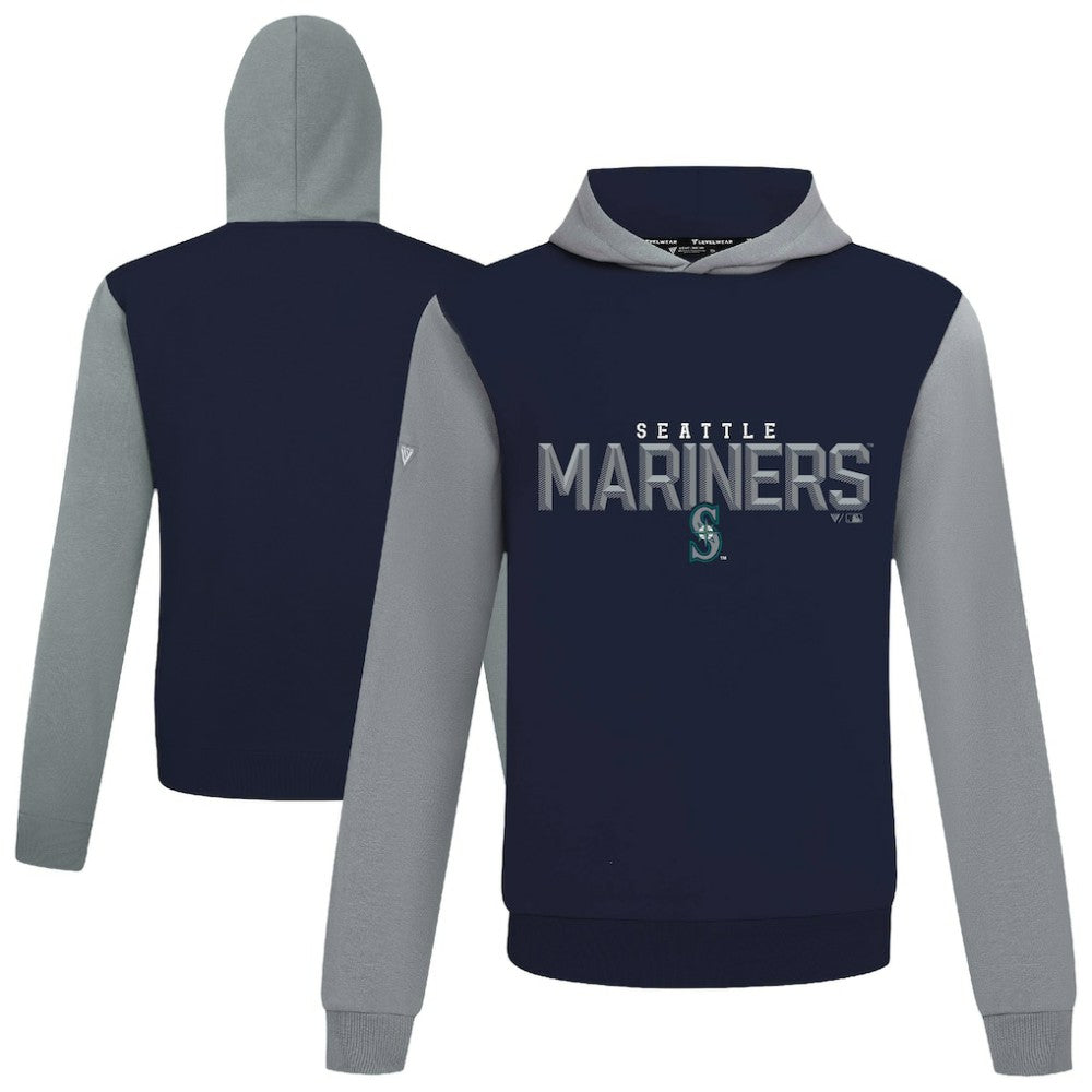 Seattle Mariners Levelwear Throwback Carve Ultimate Hoodie - College Navy - MLB on Sale