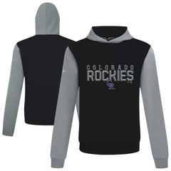 Colorado Rockies Levelwear Throwback Carve Ultimate Hoodie - Black - MLB Sale