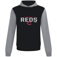 Cincinnati Reds Levelwear Throwback Carve Ultimate Hoodie - Black - MLB Lifestyle