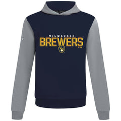Milwaukee Brewers Levelwear Throwback Carve Ultimate Hoodie - Navy - MLB Online