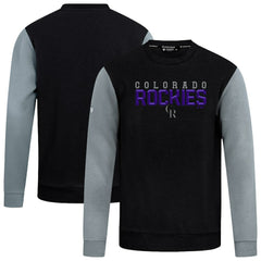 Colorado Rockies Levelwear Throwback Ultimate Carve Sweatshirt - Black - MLB Discount