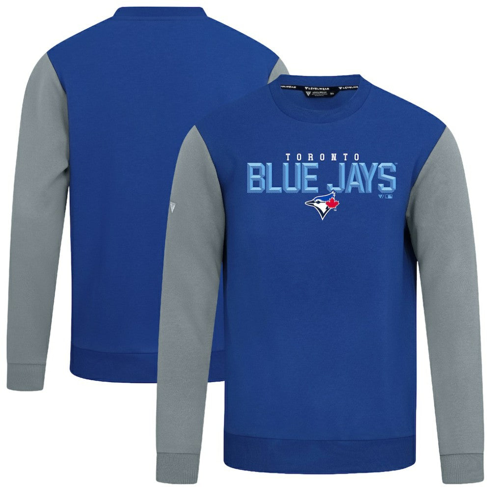 Toronto Blue Jays Levelwear Throwback Ultimate Carve Sweatshirt - Royal - MLB Lifestyle