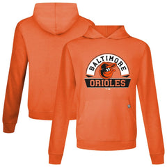 Baltimore Orioles Levelwear Relay Banner Arch Pullover Hoodie - Orange - MLB Discount