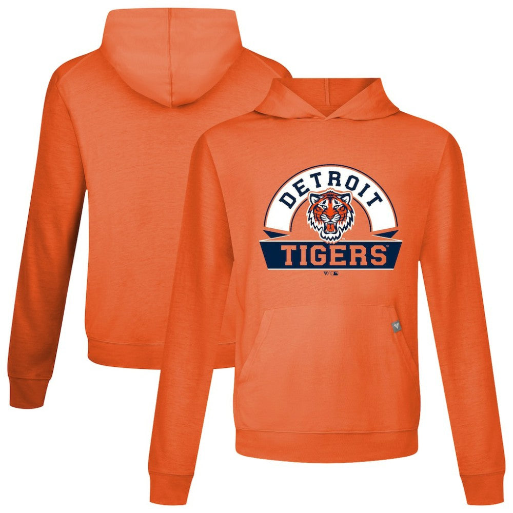 Detroit Tigers Levelwear Relay Banner Arch Pullover Hoodie - Orange - MLB Lifestyle