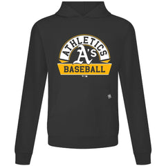 Athletics Levelwear Relay Banner Arch Pullover Hoodie - Black - MLB Lifestyle