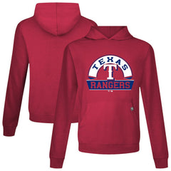 Texas Rangers Levelwear Relay Banner Arch Pullover Hoodie - Red - MLB Sale