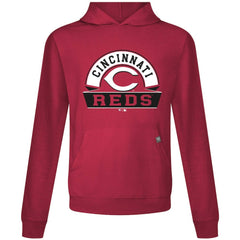 Cincinnati Reds Levelwear Relay Banner Arch Pullover Hoodie - Red - MLB Sale