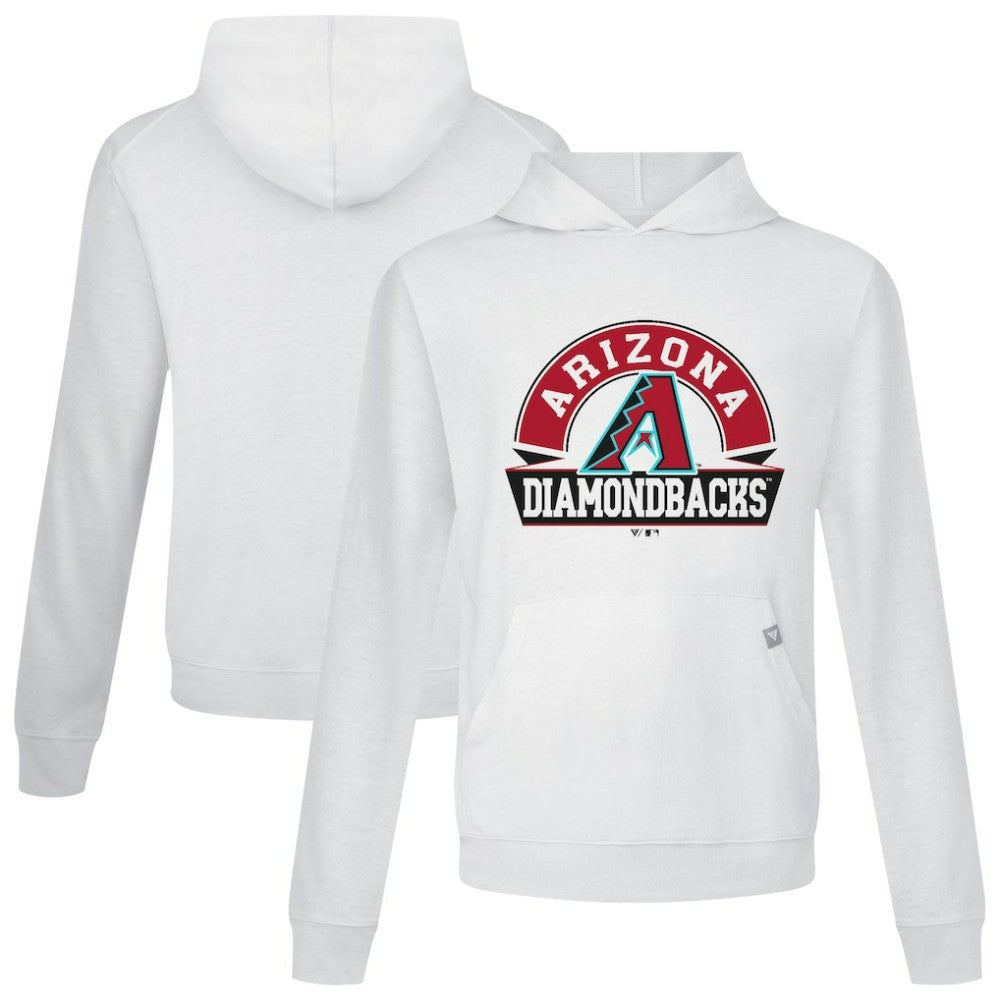 Arizona Diamondbacks Levelwear Relay Banner Arch Pullover Hoodie - White - MLB Lifestyle