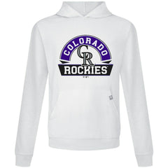 Colorado Rockies Levelwear Relay Banner Arch Pullover Hoodie - White - MLB Online