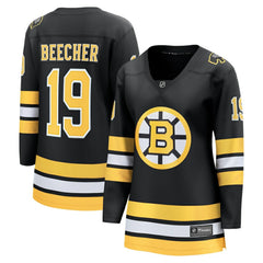 John Beecher Boston Bruins Fanatics Women's Home Breakaway Player Jersey - Black - NHL 203412396
