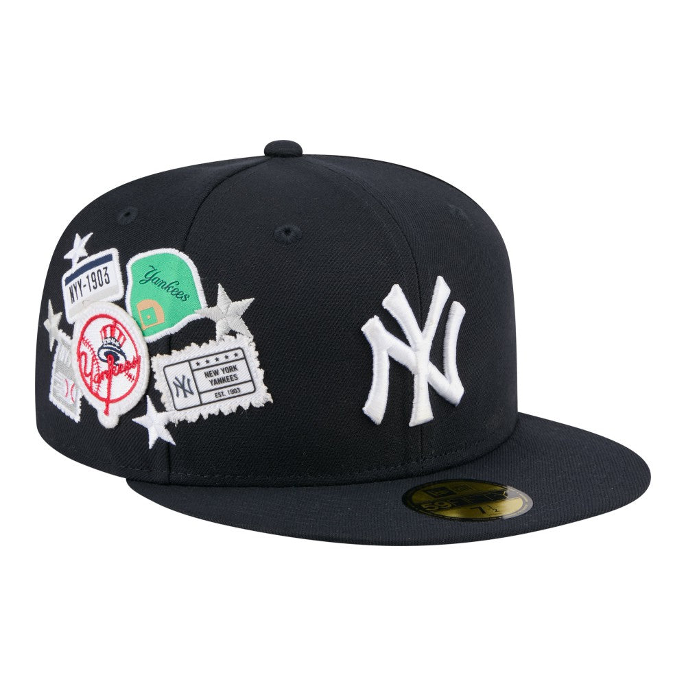 New York Yankees New Era City Patch 59FIFTY Fitted Hat - Navy - New Era Online