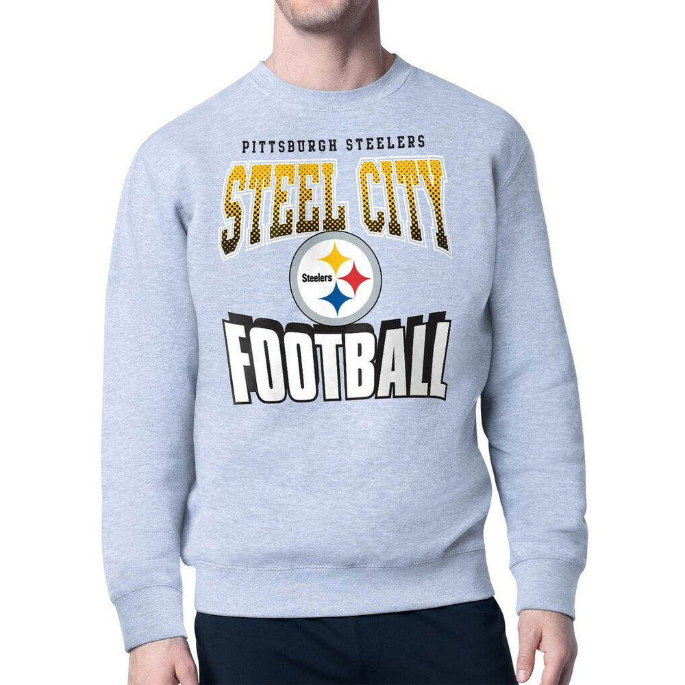 Pittsburgh Steelers Starter Comic Style Sweatshirt Gray