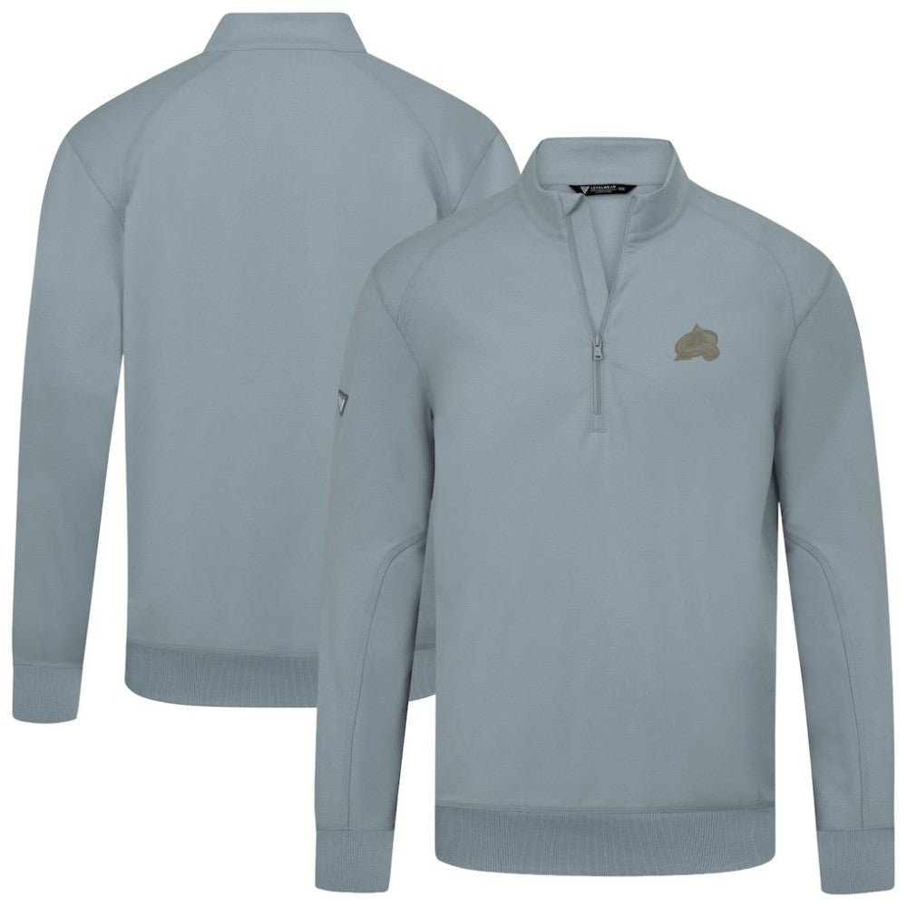 Colorado Avalanche Levelwear Copper Upright Quarter-Zip Pullover - Gray - NHL 203415634