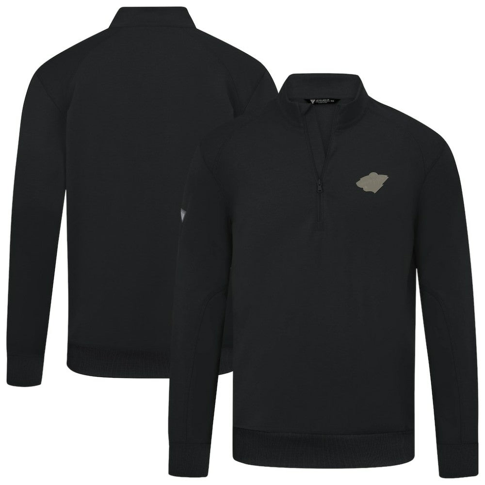 Minnesota Wild Levelwear Copper Upright Quarter-Zip Pullover - Black - NHL 203415635