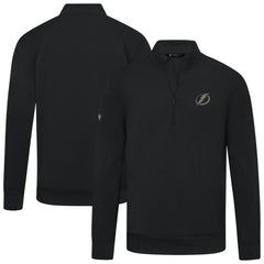 Tampa Bay Lightning Levelwear Copper Upright Quarter-Zip Pullover - Black - NHL 203415641