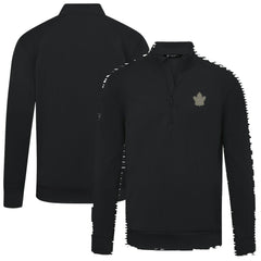 Toronto Maple Leafs Levelwear Copper Upright Quarter-Zip Pullover - Black - NHL 203415655