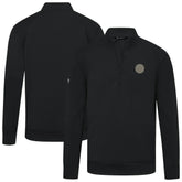 Edmonton Oilers Levelwear Copper Upright Quarter-Zip Pullover - Black - NHL 203415657