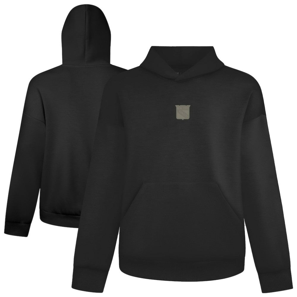 New York Rangers Levelwear Luxe Signature Copper Hoodie - Black - NHL 203415840