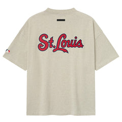 St. Louis Cardinals Fear of God x MLB 90's Fit T-Shirt - Homestead Heather Gray - MLB Lifestyle