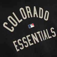 Colorado Rockies Fear of God x MLB Sport Fit Hoodie - Heather Black/Purple - MLB Lifestyle