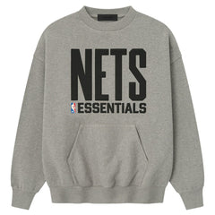 Brooklyn Nets Fear of God x NBA Sport Fit T-Shirt Heather Gray