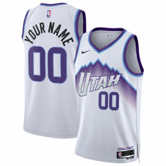 Utah Jazz Unisex Swingman Custom Jersey Association Edition White | Nike