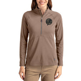 New York Yankees Cutter & Buck Women's Adapt Eco Knit Stretch Half-Zip Pullover - Brown - MLB Online