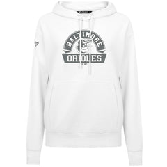 Baltimore Orioles Levelwear Women's Adorn Banner Arch Hoodie - White - MLB on Sale
