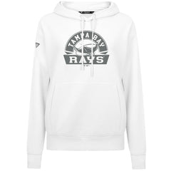 Tampa Bay Rays Levelwear Women's Adorn Banner Arch Hoodie - White - MLB Sale