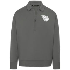 Cleveland Guardians Levelwear Women's Canmore Chenille Logo Quarter-Zip Top - Stone - MLB on Sale