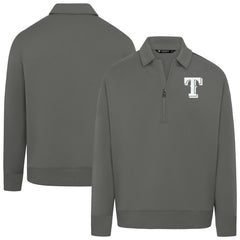 Texas Rangers Levelwear Women's Canmore Chenille Logo Quarter-Zip Top - Stone - MLB Online