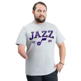 Utah Jazz G-III Sports by Carl Banks Adaptive Classic Team Spirit Short Sleeve T-Shirt Gray