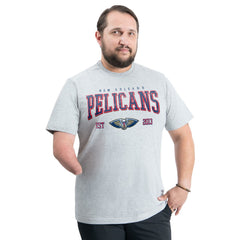 New Orleans Pelicans G-III Sports by Carl Banks Adaptive Classic Team Spirit Short Sleeve T-Shirt Gray