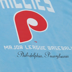 Philadelphia Phillies Mitchell & Ness Women's Cooperstown Cropped Boxy T-Shirt - Light Blue - Mitchell & Ness Sale