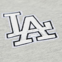 Los Angeles Dodgers Mitchell & Ness Women's Cooperstown Collection V-Neck Cropped Toggle Sweatshirt - Heather Gray - Mitchell & Ness Lifestyle