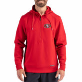 San Francisco 49ers Cutter & Buck Roam Eco Half-Zip Recycled Pullover Hoodie Scarlet
