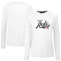 Cincinnati Reds Levelwear Women's Slender Glide T-Shirt - White - MLB Lifestyle