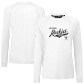 Colorado Rockies Levelwear Women's Slender Glide T-Shirt - White - MLB Sale