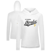 Pittsburgh Pirates Levelwear Women's Slender Glide Raglan Hoodie - White - MLB Discount