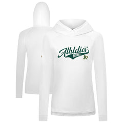 Athletics Levelwear Women's Slender Glide Raglan Hoodie - White - MLB Lifestyle